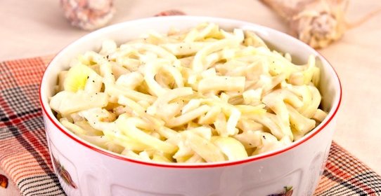 Кальмары под майонезом