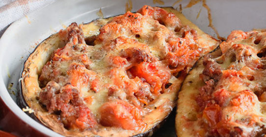 Лодочки из баклажанов