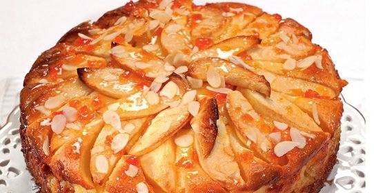 Творожно-яблочный пирог