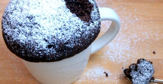 Шоколадный кекс в кружке