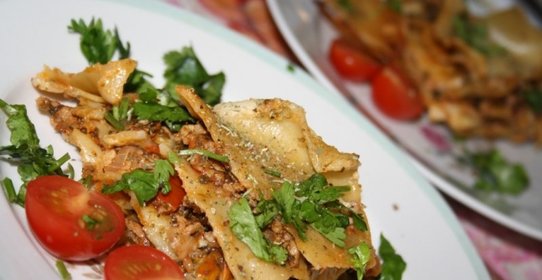 Лазанья без сыра (облегченный вариант)