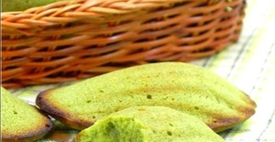 Печенье «Мадлен» с зеленым чаем матча
