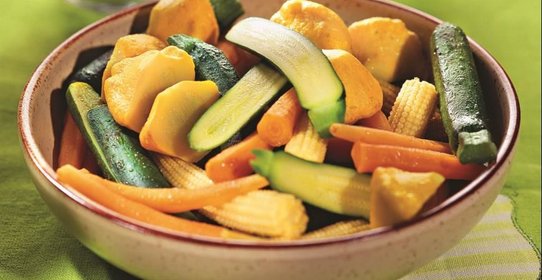 Глазированные молодые овощи