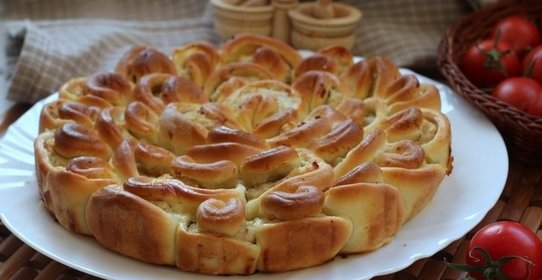 Пирог «Хризантема»