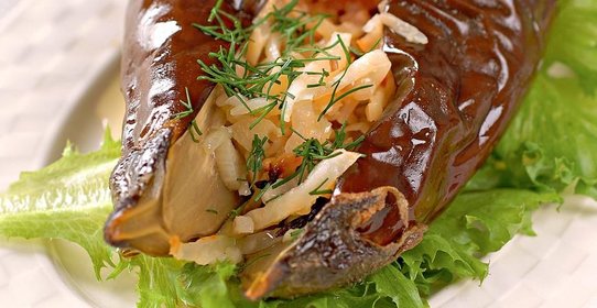 Схторац бадрожан, фаршированные баклажаны