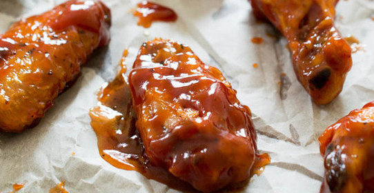 Хрустящие куриные крылышки в медовом соусе