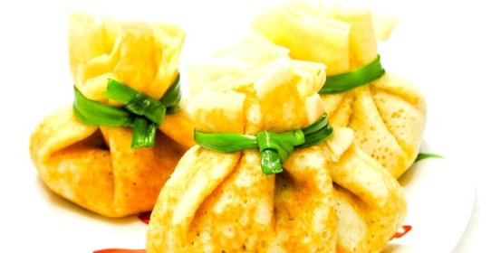 Фаршированные блинчики «Мешочки»