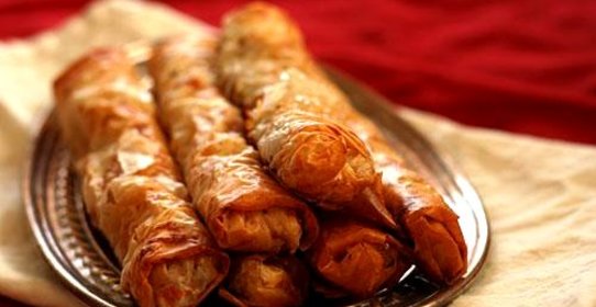 Блинчики с тыквой, беконом и козьим сыром