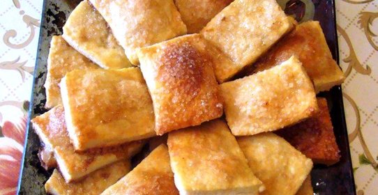 Творожное слоеное печенье