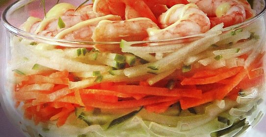 Салат-коктейль с креветками