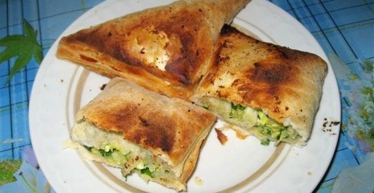 Пирожки из слоеного теста без дрожжей