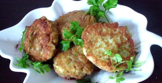 Котлеты из кабачка с картофелем
