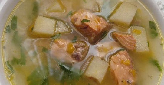 Рыбный суп из консервов горбуши