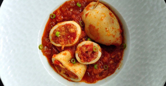 Фаршированные кальмары по-португальски