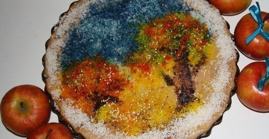 Салат с мясом и яичным блинчиком