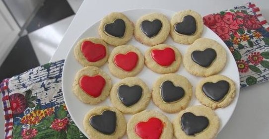 Печенье-валентинки из кукурузной муки