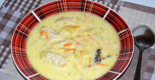 Молочный рыбный суп