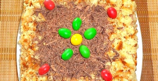 Торт с вишневыми цукатами