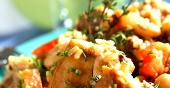 Курица в пиве с рисом