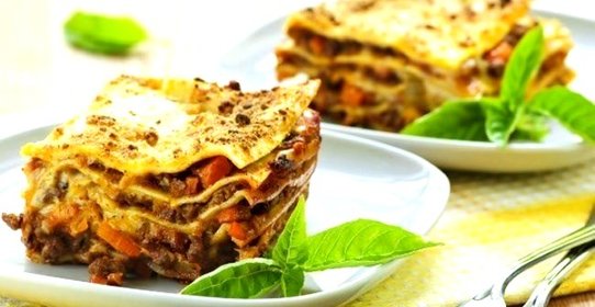 Лазанья с курицей и шампиньонами