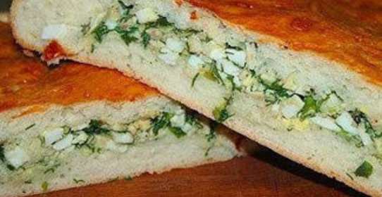 Пирог с яйцом и зеленым луком