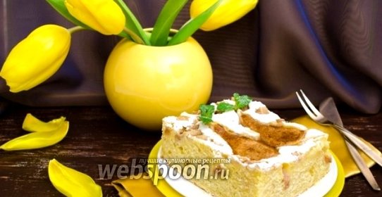 Ароматный грушевый пирог на йогурте