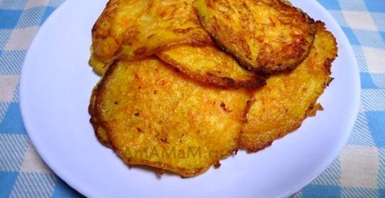 Оладьи из кабачков с морковью