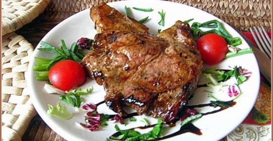 Свинина-гриль в перечном соусе