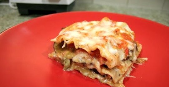 Лазанья с овощами и грибами