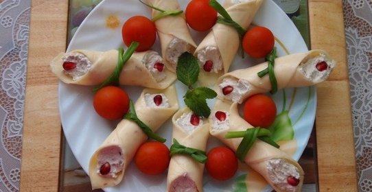 Рулетики из сыра с творогом