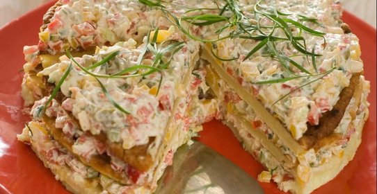 Кабачковый торт с сырной начинкой