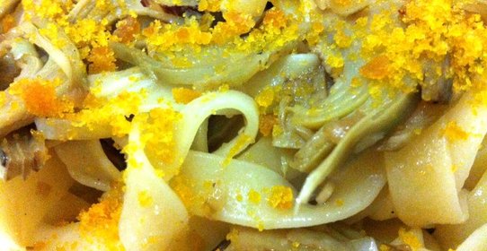 Тальятелле с артишоками и боттаргой