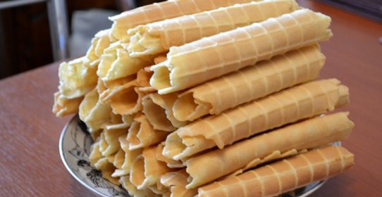 Хрустящие вафли-трубочки
