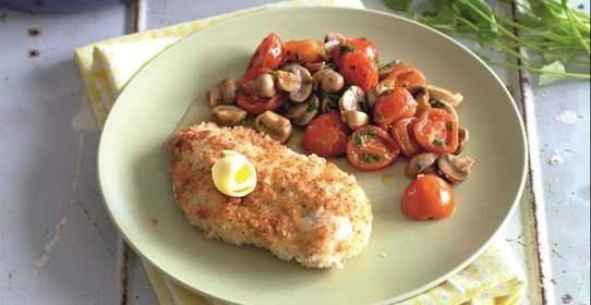 Курица в панировке с медовым маслом