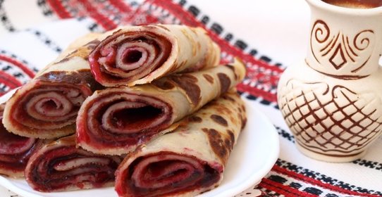 Заварные блины на сгущённом молоке