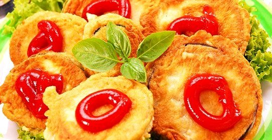 Баклажанные оладьи