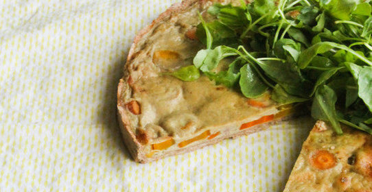 Открытый пирог с морковью