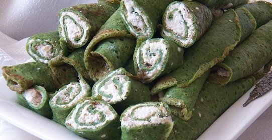 Блины со шпинатом