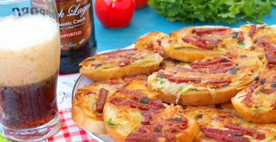 Гренки к пиву с колбасой