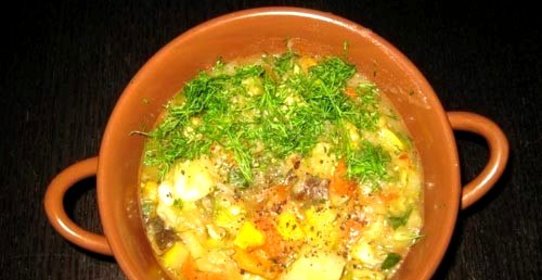 Рагу с мясом и кабачками