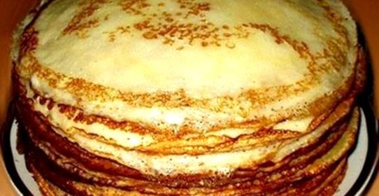 Тонкие блинчики без яиц