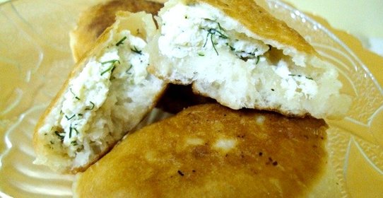 Пирожки на кефире с творогом