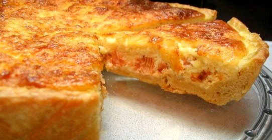 Французский пирог Киш с лососем