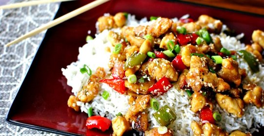 Курица с кунжутом