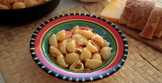 Паста с семгой и сливками