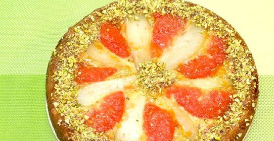 Пирог с грушей и грейпфрутом