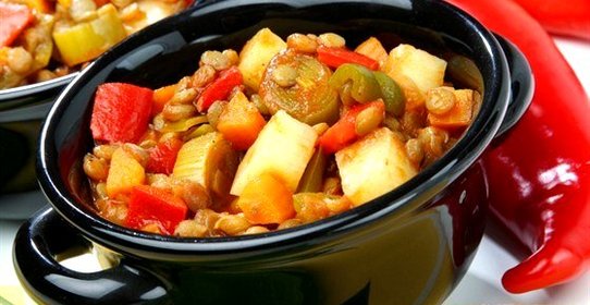 Овощное рагу с курицей