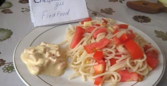 Спагетти по домашнему с соусом