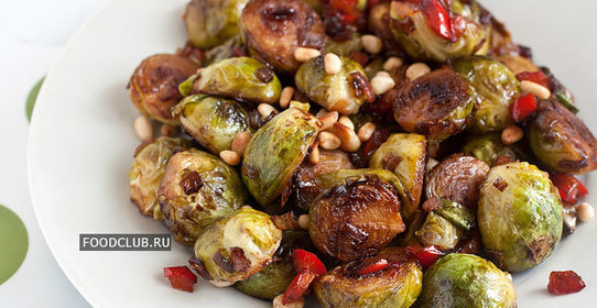 Жареная брюссельская капуста