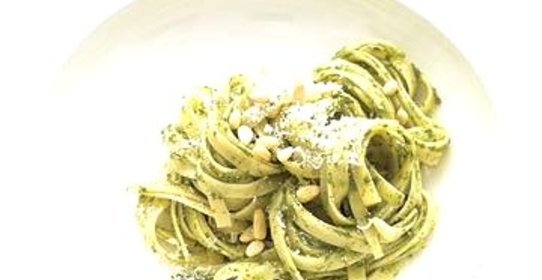 Паста с соусом Песто из шпината